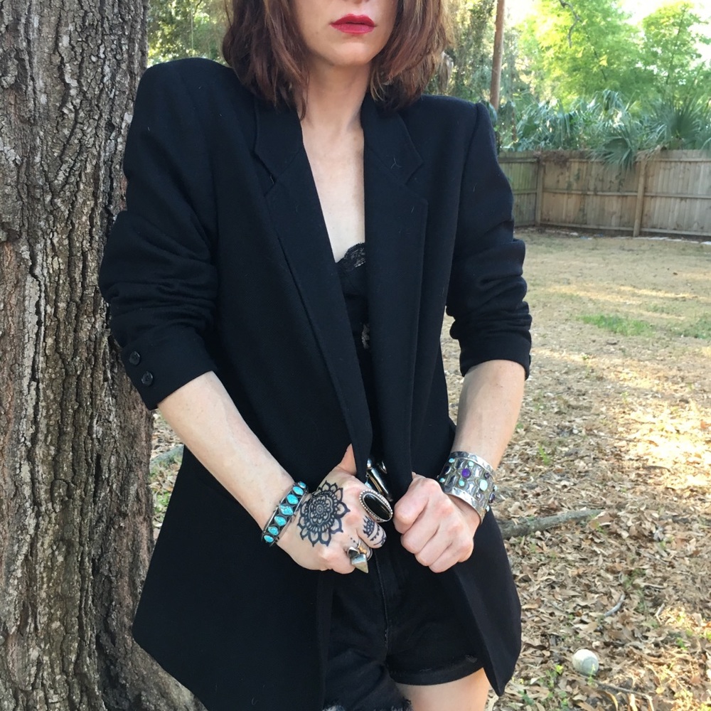 Black wool blazer